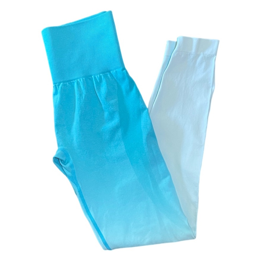 Leggings high waist mint cream ombré size small